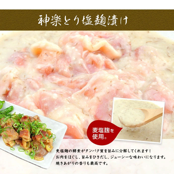 神楽とり炭火焼＆漬けお試しセット　[100g×5袋]